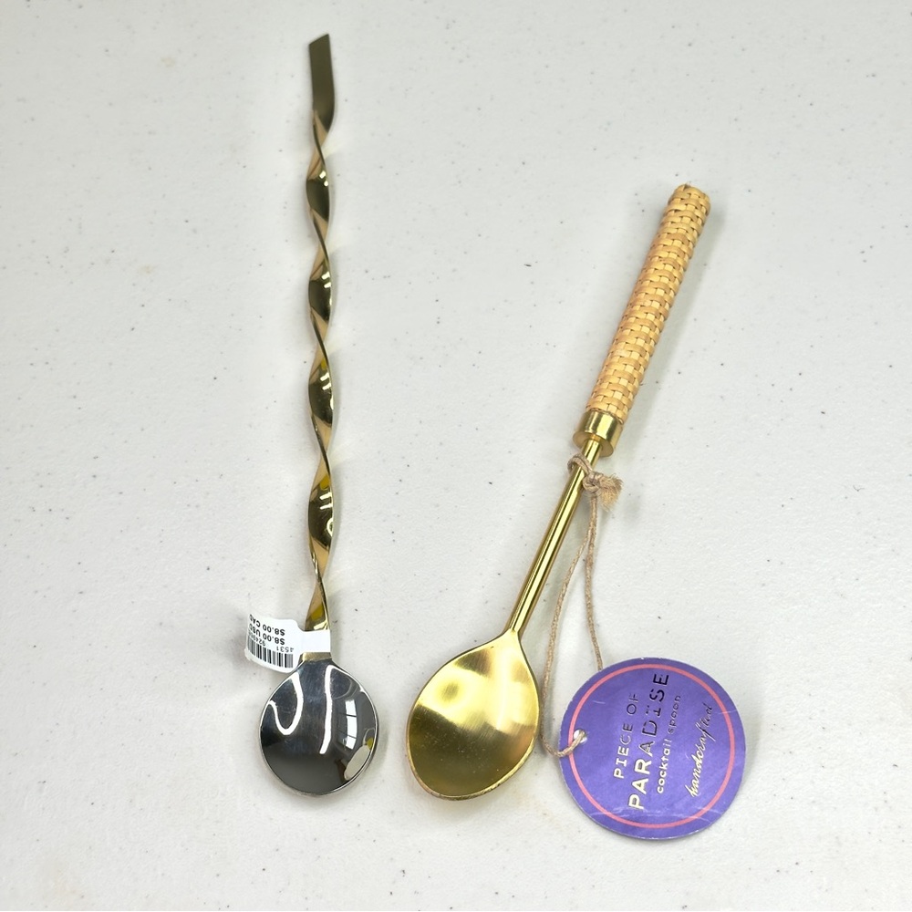 NWT Anthropologie Bundle Pauline Cocktail Spoon and  Abacaxi COCKTAIL Spoon - Picture 15 of 16